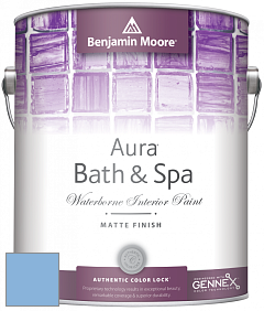 Benjamin Moore Aura 532 Bath & Spa Waterborne Interior Paint Matte Finish краска цвет 816 Aqua Marina