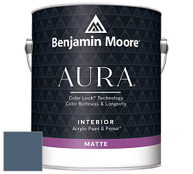 Benjamin Moore Aura 522 Interior Paint - Matte краска цвет 840 Kensington Blue