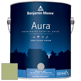 Benjamin Moore Aura 632 Waterborne Exterior Semi-Gloss Finish краска цвет 543 Woodland Hills Green
