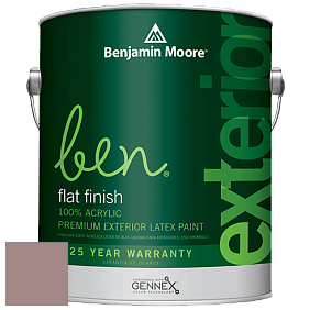 Benjamin Moore Ben 541 Waterborne Exterior Flat Finish краска цвет 1244 Barberry