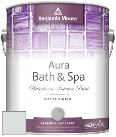 Benjamin Moore Aura 532 Bath & Spa Waterborne Interior Paint Matte Finish краска цвет 2120-70 Stone White