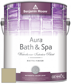 Benjamin Moore Aura 532 Bath & Spa Waterborne Interior Paint Matte Finish краска цвет 494 Lewiville Green