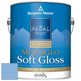 Benjamin Moore W096 Regal Select Exterior Paint-Moor GloSoft Gloss Finish краска цвет 816 Aqua Marina