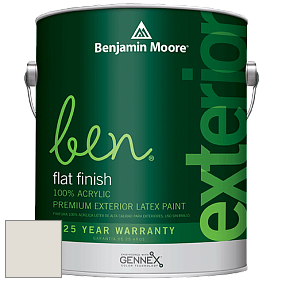 Benjamin Moore Ben 541 Waterborne Exterior Flat Finish краска цвет 857 Sheep's Wool