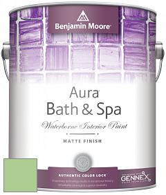 Benjamin Moore Aura 532 Bath & Spa Waterborne Interior Paint Matte Finish краска цвет 550 Paradise Hills Green