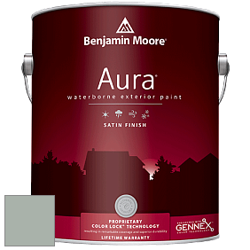 Benjamin Moore Aura 631 Waterborne Exterior Satin Finish краска цвет 1572 Raindance