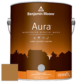 Benjamin Moore Aura 634 Waterborne Exterior Low Lustre Finish краска цвет 2160-10 Caramel Corn