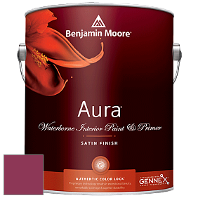Benjamin Moore Aura 526 Waterborne Interior Satin Finish покрытие цвет 2077-10 Magenta