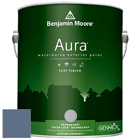 Benjamin Moore Aura 629 Waterborne Exterior Flat Finish краска цвет 832 Blue Heron