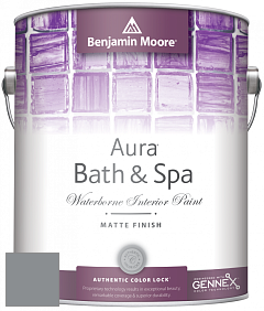 Benjamin Moore Aura 532 Bath & Spa Waterborne Interior Paint Matte Finish краска цвет 1601 Hearthstone