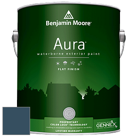 Benjamin Moore Aura 629 Waterborne Exterior Flat Finish краска цвет 2059-10 Marine Blue
