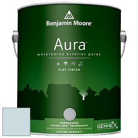 Benjamin Moore Aura 629 Waterborne Exterior Flat Finish краска цвет 1674 Polar Sky