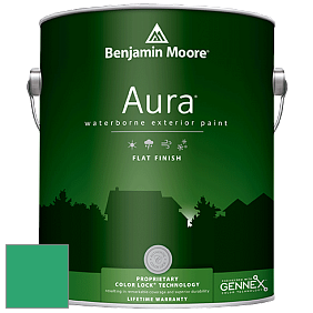 Benjamin Moore Aura 629 Waterborne Exterior Flat Finish краска цвет 2039-30 Cabana Green