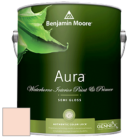 Benjamin Moore Aura 528 Waterborne Interior Semi-gloss Finish краска цвет 2014-60 Whispering Peach