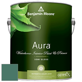 Benjamin Moore Aura 528 Waterborne Interior Semi-gloss Finish краска цвет 643 Steamed Spinach