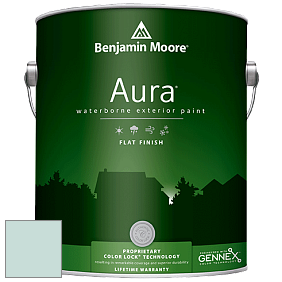 Benjamin Moore Aura 629 Waterborne Exterior Flat Finish краска цвет 673 Iced Green