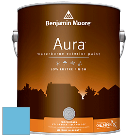 Benjamin Moore Aura 634 Waterborne Exterior Low Lustre Finish краска цвет 789 Sea to Shining Sea