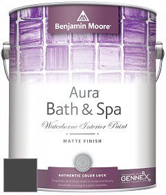 Benjamin Moore Aura 532 Bath & Spa Waterborne Interior Paint Matte Finish краска цвет 2118-10 Universal Black