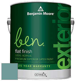 Benjamin Moore Ben 541 Waterborne Exterior Flat Finish краска цвет 677 Azure Water