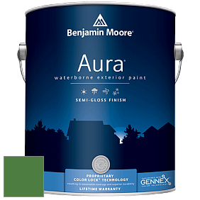 Benjamin Moore Aura 632 Waterborne Exterior Semi-Gloss Finish краска цвет 2034-20 Vine Green