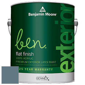 Benjamin Moore Ben 541 Waterborne Exterior Flat Finish краска цвет 1645 Thousand Oceans