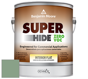 Benjamin Moore 355 Super Hide Zero Voc Interior Flat краска цвет 628 Winchester Sage