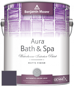 Benjamin Moore Aura 532 Bath & Spa Waterborne Interior Paint Matte Finish краска цвет 2070-20 Plum Royale