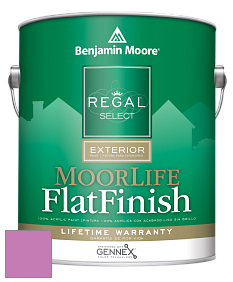 Benjamin Moore W105 Regal Select Exterior Paint-MoorLife Flat Finish краска цвет 2076-40 Raspberry Mousse