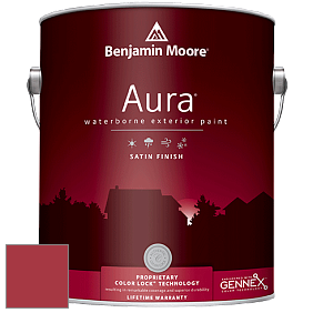 Benjamin Moore Aura 631 Waterborne Exterior Satin Finish краска цвет 2087-10 Neon Red