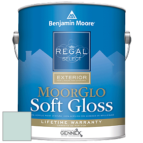 Benjamin Moore W096 Regal Select Exterior Paint-Moor GloSoft Gloss Finish краска цвет 673 Iced Green
