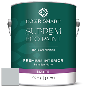 COLOR SMART CS 619 SUPREM ECO PAINT матовая краска цвет 1598 Silver Lake