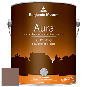 Benjamin Moore Aura 634 Waterborne Exterior Low Lustre Finish краска цвет 2110-30 Saddle Soap