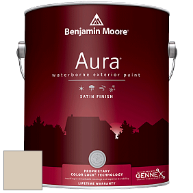 Benjamin Moore Aura 631 Waterborne Exterior Satin Finish краска цвет 966 Natural Linen