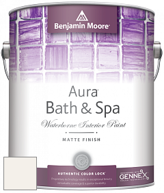 Benjamin Moore Aura 532 Bath & Spa Waterborne Interior Paint Matte Finish краска цвет 879 White Opulence