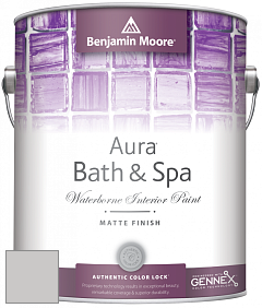 Benjamin Moore Aura 532 Bath & Spa Waterborne Interior Paint Matte Finish краска цвет 2112-60 Cement Gray