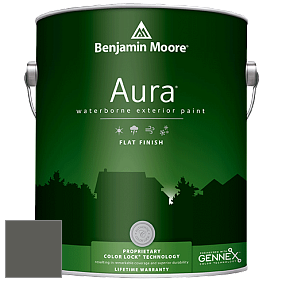 Benjamin Moore Aura 629 Waterborne Exterior Flat Finish краска цвет 1484 Ashwood Moss