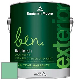 Benjamin Moore Ben 541 Waterborne Exterior Flat Finish краска цвет 579 Cliffside Park