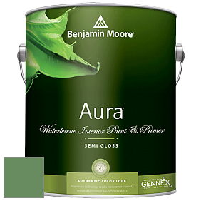 Benjamin Moore Aura 528 Waterborne Interior Semi-gloss Finish краска цвет 566 Bunker Hill Green