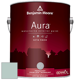 Benjamin Moore Aura 631 Waterborne Exterior Satin Finish краска цвет 709 Heavenly Blue