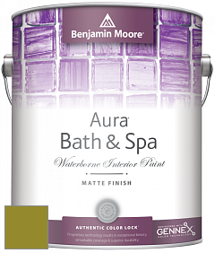 Benjamin Moore Aura 532 Bath & Spa Waterborne Interior Paint Matte Finish краска цвет NCS S 3065-G60Y 
