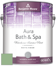 Benjamin Moore Aura 532 Bath & Spa Waterborne Interior Paint Matte Finish краска цвет 564 Gumdrop