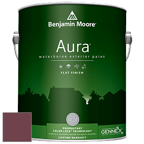 Benjamin Moore Aura 629 Waterborne Exterior Flat Finish краска цвет 2083-10 Raisin Torte