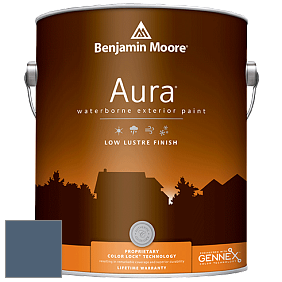 Benjamin Moore Aura 634 Waterborne Exterior Low Lustre Finish краска цвет 840 Kensington Blue