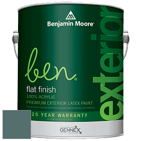 Benjamin Moore Ben 541 Waterborne Exterior Flat Finish краска цвет 713 Polished Slate