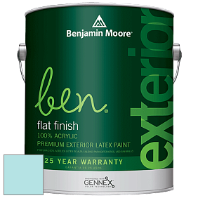 Benjamin Moore Ben 541 Waterborne Exterior Flat Finish краска цвет 2056-60 Blue Seafoam