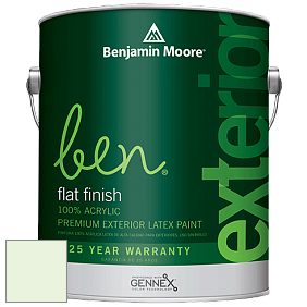 Benjamin Moore Ben 541 Waterborne Exterior Flat Finish краска цвет 2032-70 Lime Sorbet