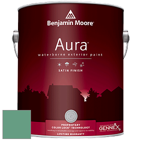 Benjamin Moore Aura 631 Waterborne Exterior Satin Finish краска цвет 622 Alpine Trail