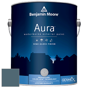 Benjamin Moore Aura 632 Waterborne Exterior Semi-Gloss Finish краска цвет 1673 Vermont Slate