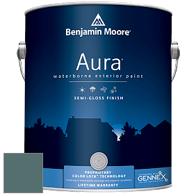 Benjamin Moore Aura 632 Waterborne Exterior Semi-Gloss Finish краска цвет 713 Polished Slate