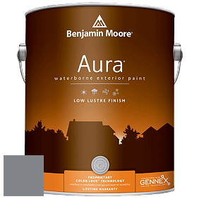 Benjamin Moore Aura 634 Waterborne Exterior Low Lustre Finish краска цвет 1615 Rock Gray